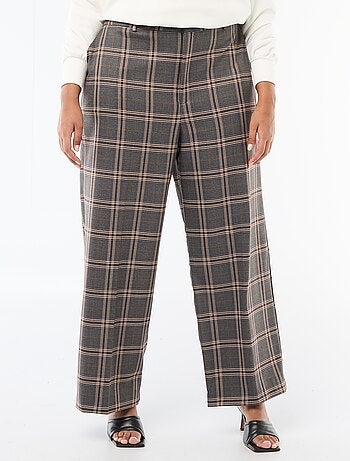 Pantaloni ampi a quadri