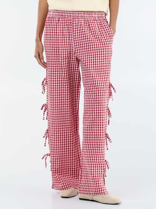 Pantaloni ampi a quadri vichy - Kiabi