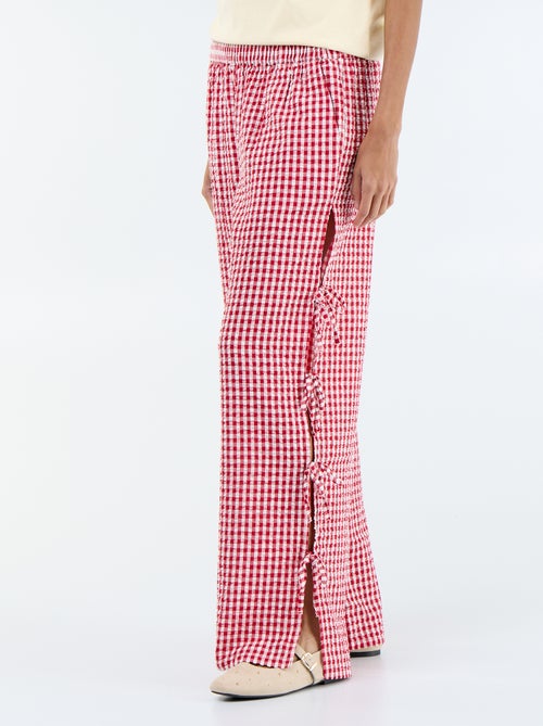 Pantaloni ampi a quadri vichy - Kiabi