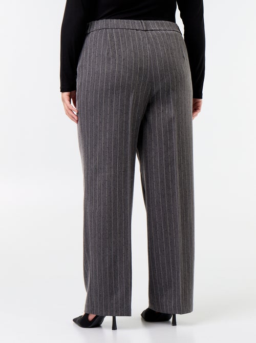 Pantaloni ampi a righe con strass - Kiabi