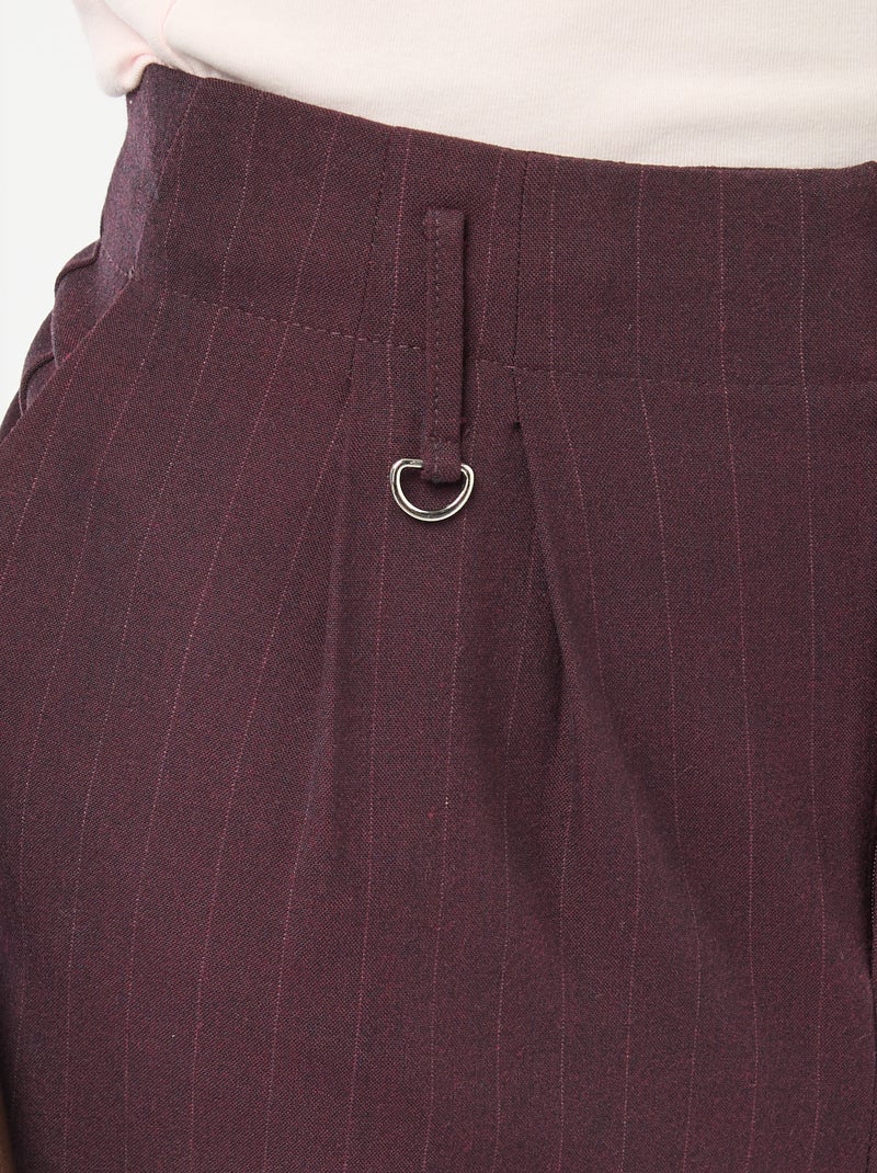 Pantaloni ampi a righe Rosso - Kiabi