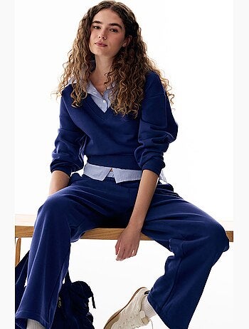 Pantaloni ampi a strati penti