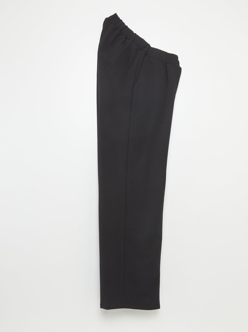 Pantaloni ampi a vita alta - collezione facili da indossare nero - Kiabi