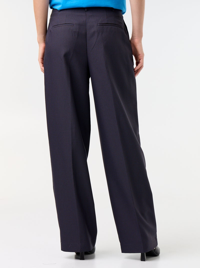 Pantaloni ampi a vita alta Blu - Kiabi