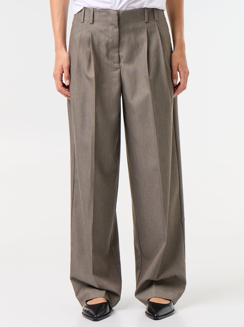 Pantaloni ampi a vita alta Kaki - Kiabi