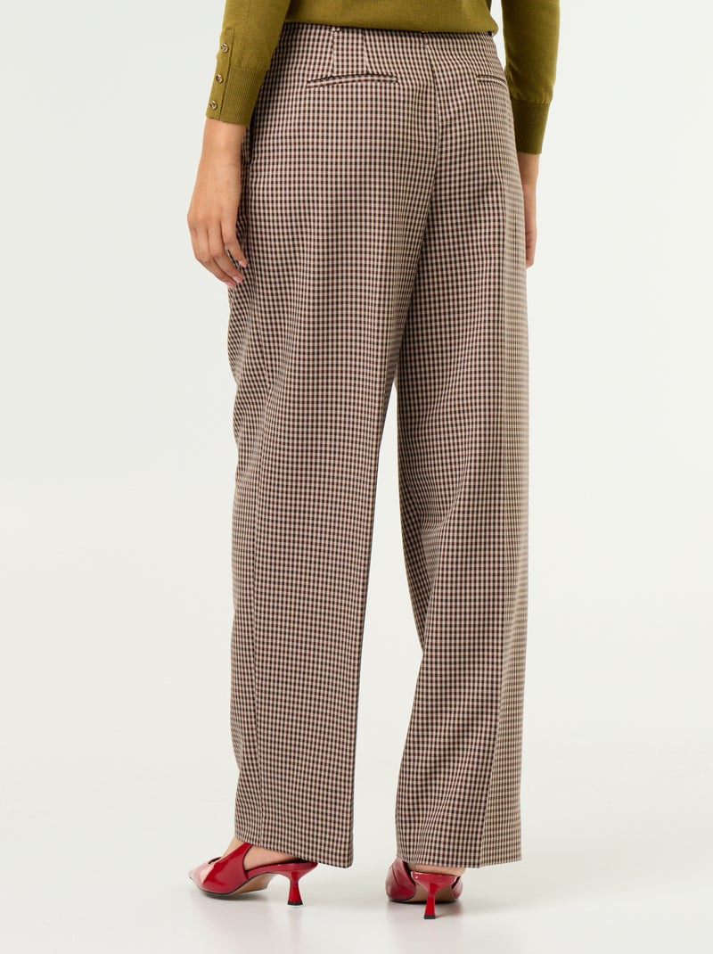 Pantaloni ampi a vita alta Marrone - Kiabi