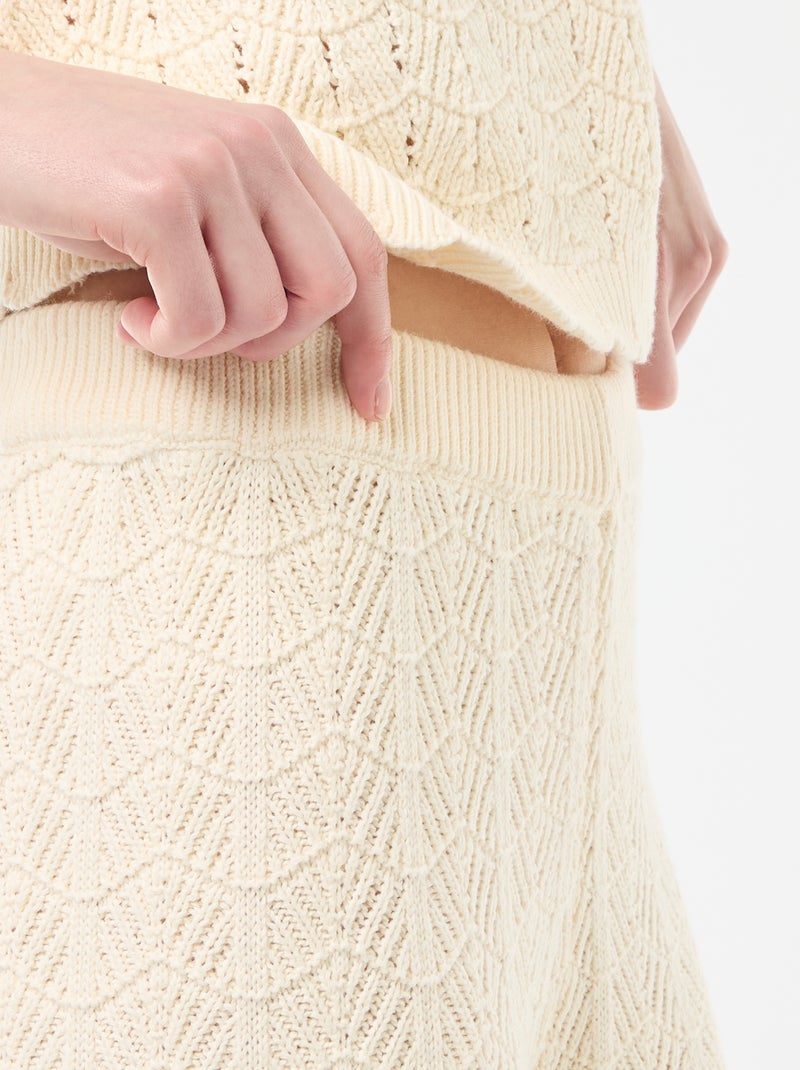 Pantaloni ampi all'uncinetto Beige - Kiabi