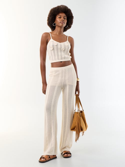 Pantaloni ampi all'uncinetto - Kiabi
