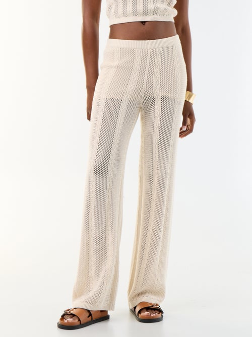 Pantaloni ampi all'uncinetto - Kiabi