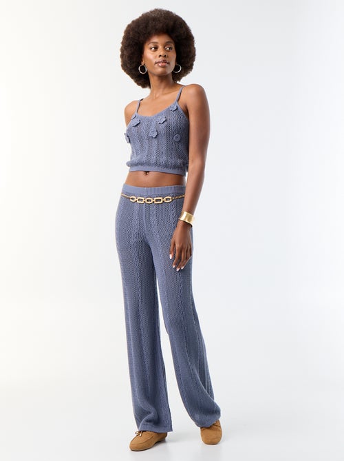 Pantaloni ampi all'uncinetto - Kiabi