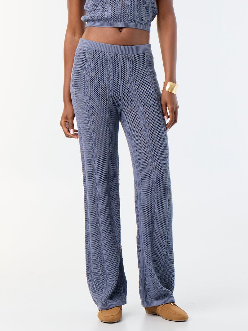 Pantaloni ampi all'uncinetto Grigio - Kiabi
