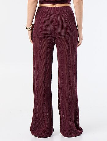 Pantaloni ampi all'uncinetto