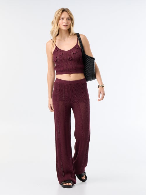 Pantaloni ampi all'uncinetto - Kiabi