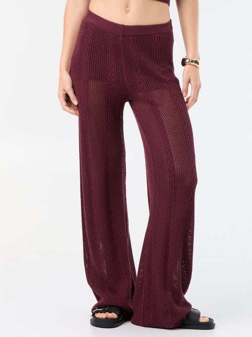 Pantaloni ampi all'uncinetto - Kiabi