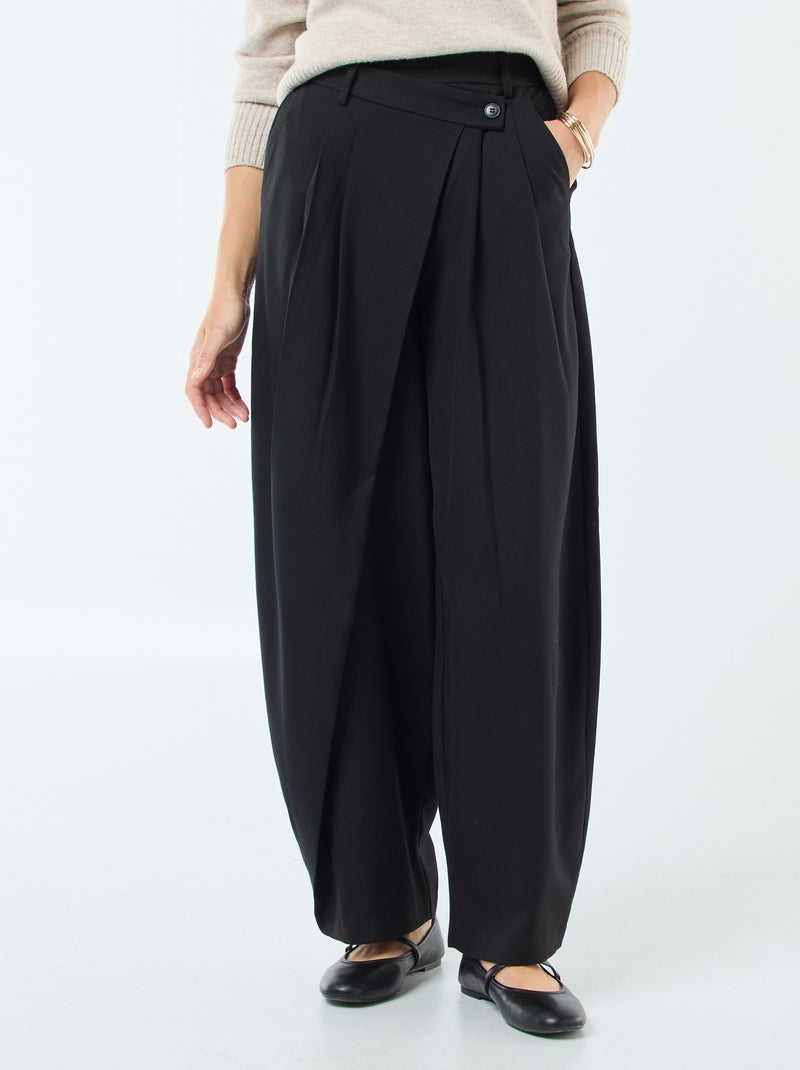 Pantaloni ampi asimmetrici Nero - Kiabi