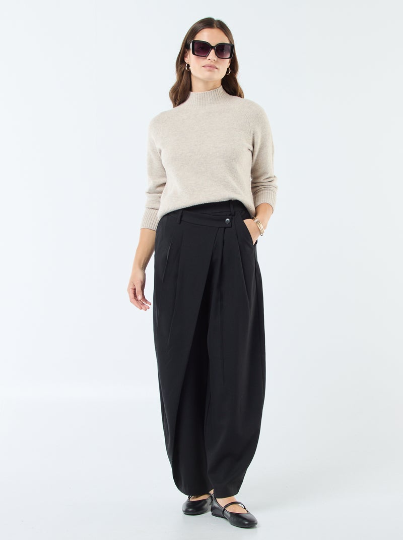 Pantaloni ampi asimmetrici Nero - Kiabi