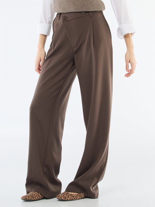 Pantaloni ampi con apertura asimmetrica - Kiabi