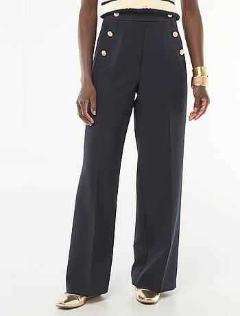 Pantaloni ampi con bottoni alla marinara