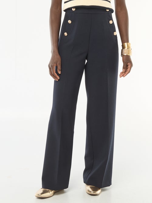 Pantaloni ampi con bottoni alla marinara - Kiabi