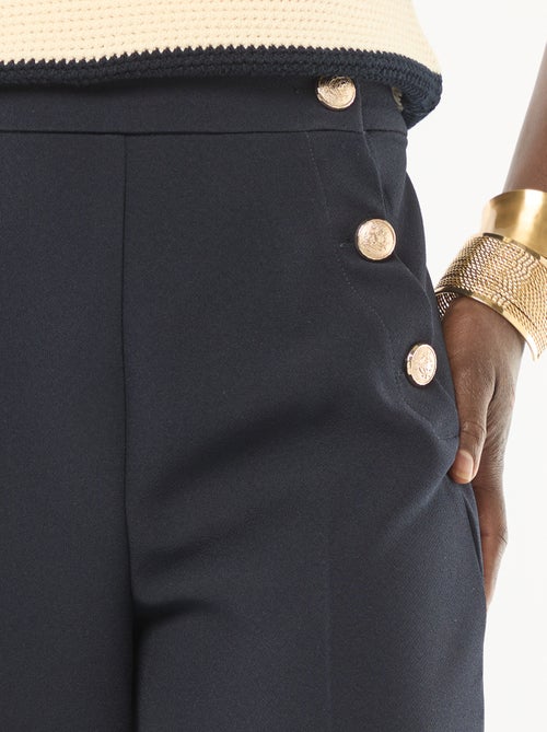 Pantaloni ampi con bottoni alla marinara - Kiabi