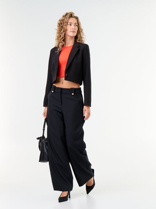 Pantaloni ampi con bottoni dorati - Kiabi