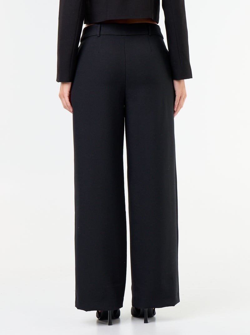 Pantaloni ampi con bottoni dorati Nero - Kiabi