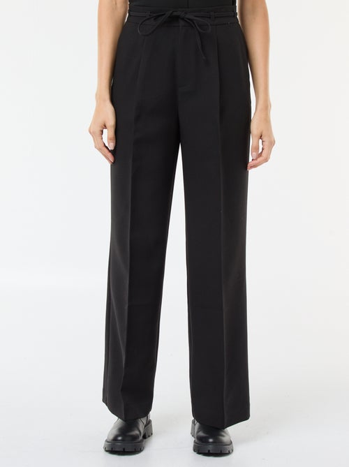 Pantaloni ampi con cintura a laccio - Kiabi