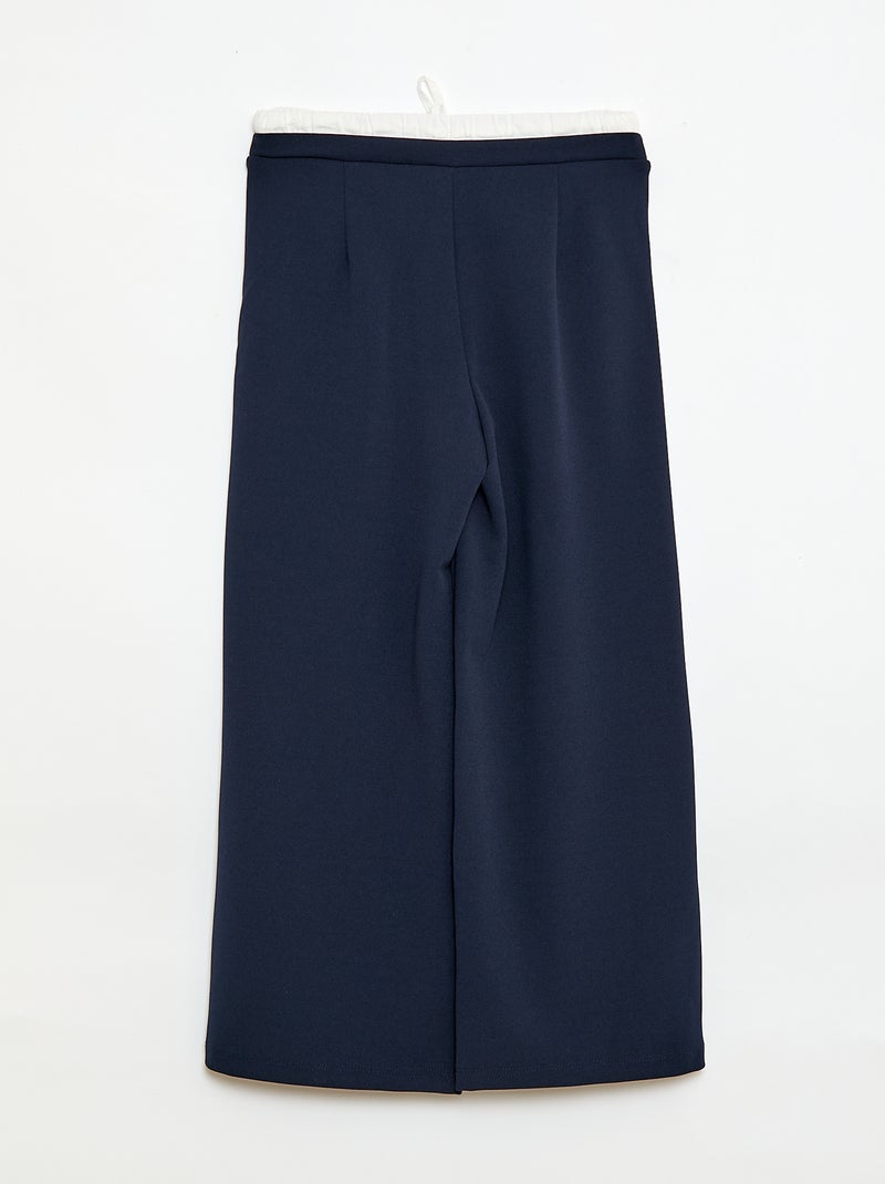 Pantaloni ampi con effetto 2 in 1 stile shorts Blu - Kiabi
