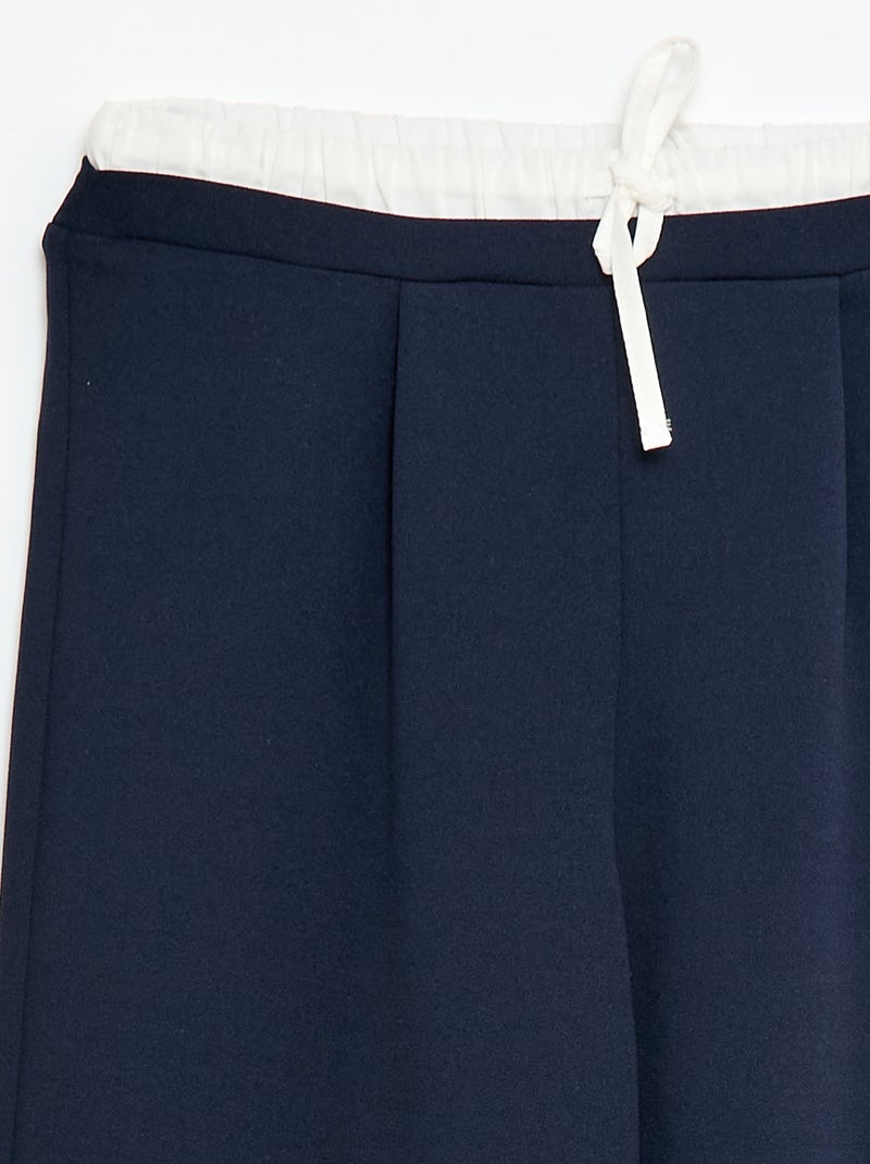 Pantaloni ampi con effetto 2 in 1 stile shorts Blu - Kiabi
