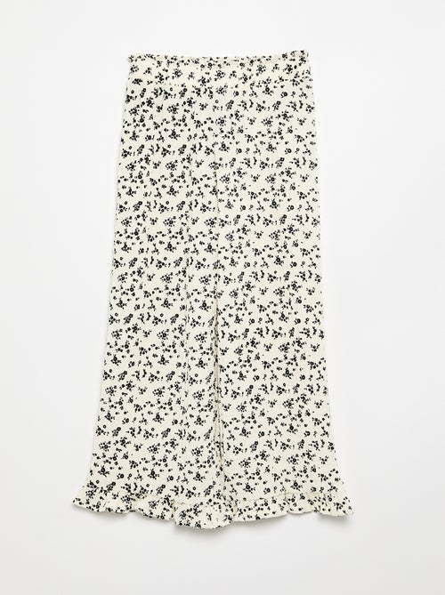 Pantaloni ampi con fondo a balze - Kiabi