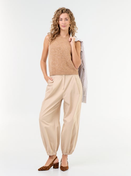 Pantaloni ampi con fondo elasticizzato - Kiabi