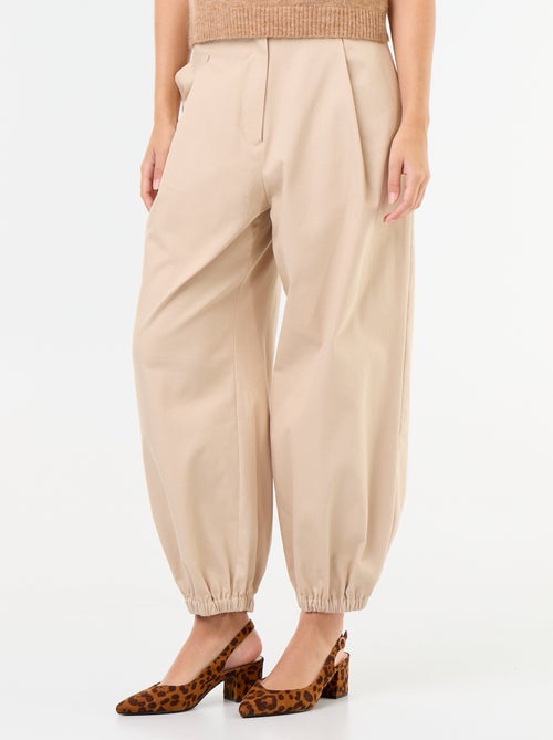 Pantaloni ampi con fondo elasticizzato - Kiabi