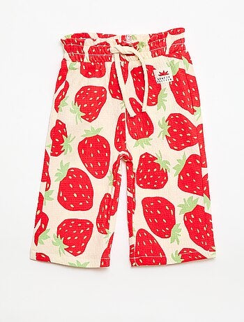 Pantaloni ampi con motivo