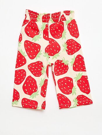 Pantaloni ampi con motivo