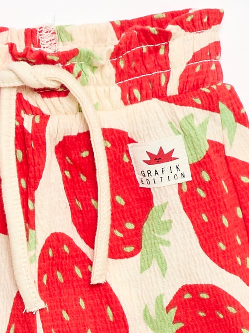 Pantaloni ampi con motivo - Kiabi