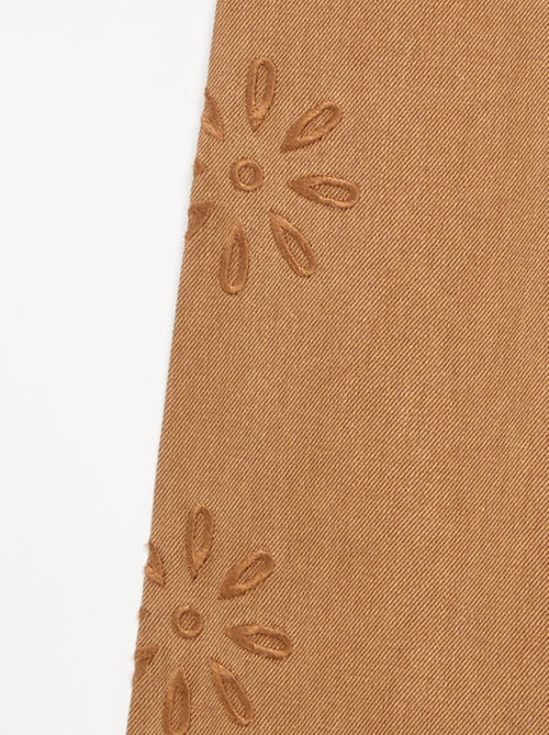 Pantaloni ampi con ricami a fiori - Kiabi