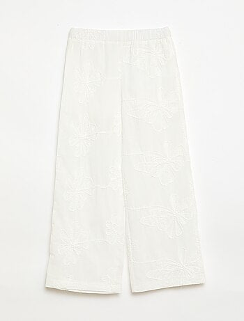 Pantaloni ampi con ricami