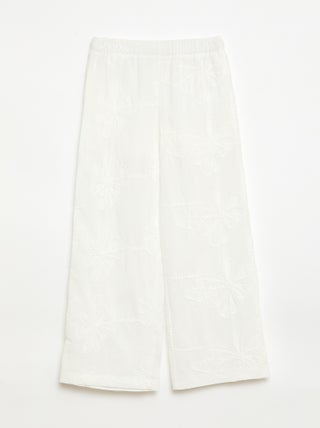 Pantaloni ampi con ricami