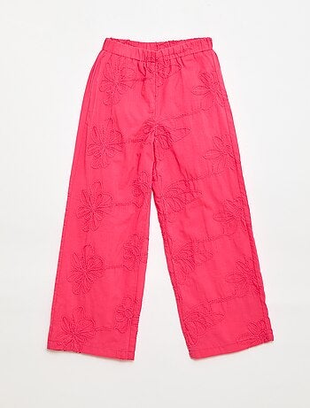 Pantaloni ampi con ricami