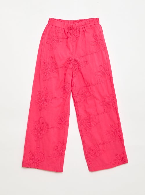 Pantaloni ampi con ricami - Kiabi