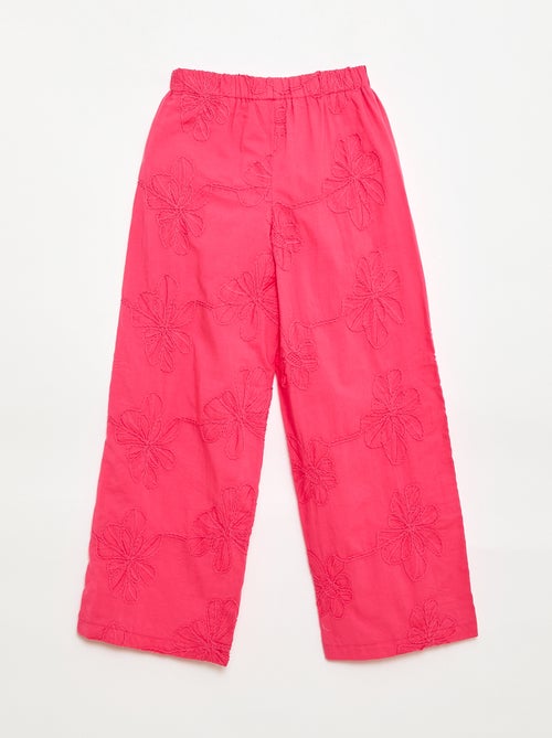 Pantaloni ampi con ricami - Kiabi