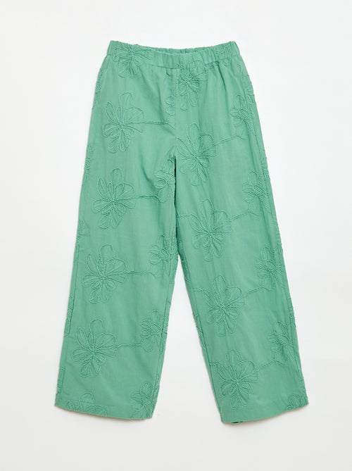 Pantaloni ampi con ricami - Kiabi