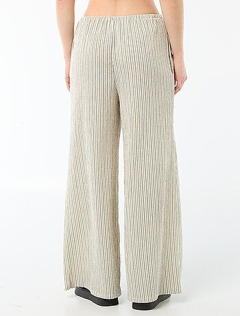 Pantaloni ampi crêpe con 2 tasche