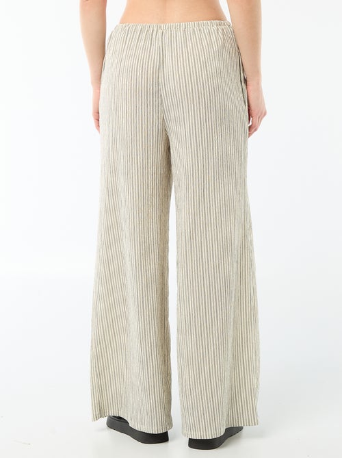 Pantaloni ampi crêpe con 2 tasche - Kiabi
