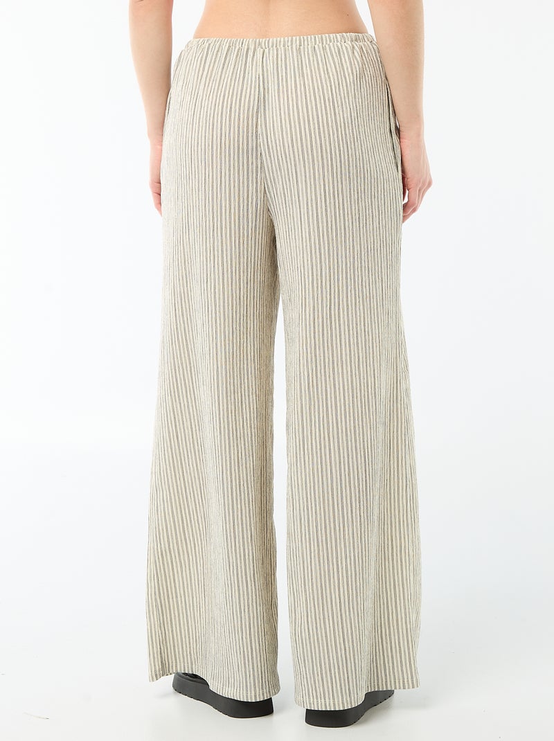 Pantaloni ampi crêpe con 2 tasche Bianco - Kiabi