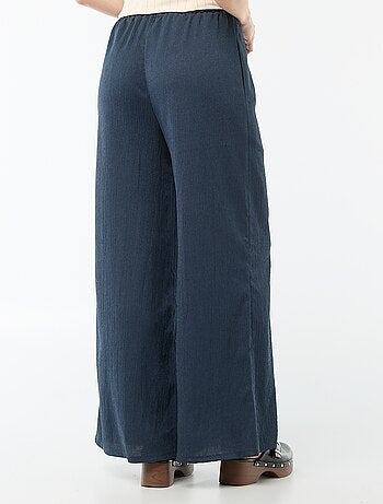 Pantaloni ampi crêpe con 2 tasche