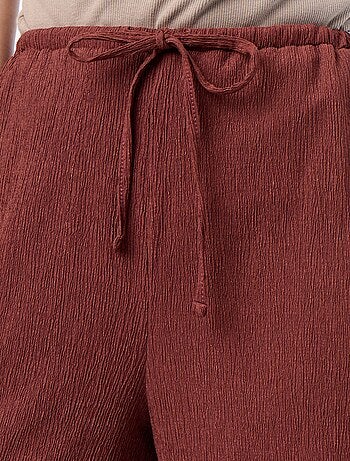 Pantaloni ampi crêpe con 2 tasche