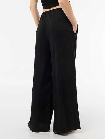 Pantaloni ampi crêpe con 2 tasche