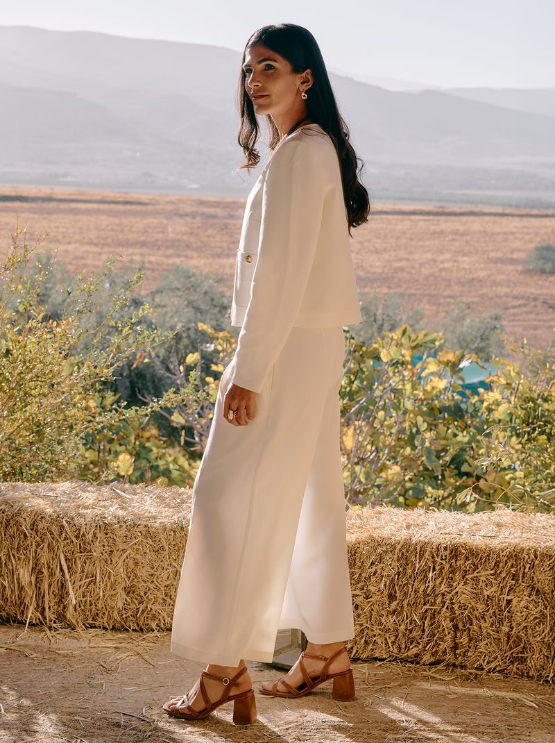 Pantaloni ampi da cerimonia Bianco - Kiabi