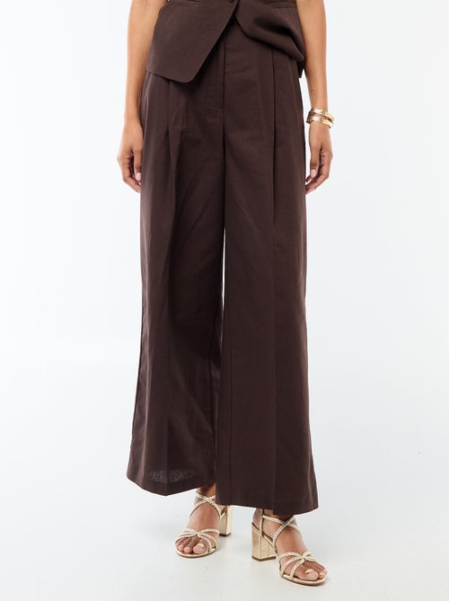 Pantaloni ampi da cerimonia in misto lino - Kiabi